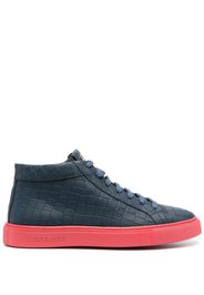 Hide&Jack Sneakers alte con effetto coccodrillo - Blu