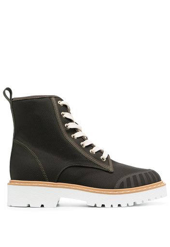 Hogan Combat lace-up boots - Verde