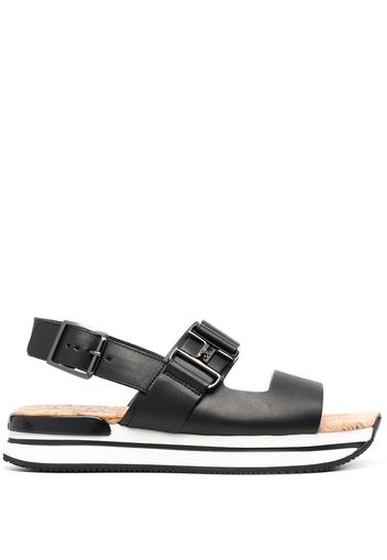 Hogan Hogan flatform sandals - Nero