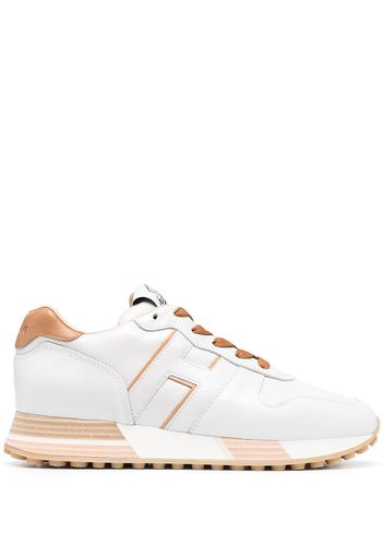 Hogan H383 leather low-top sneakers - Bianco