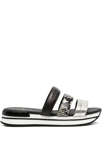 Hogan H222 metallic slides - Nero