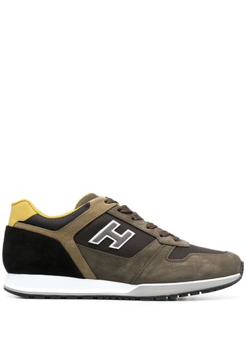 Hogan H321 suede-panel sneakers - Verde