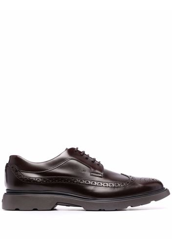 Hogan lace-up leather brogues - Marrone