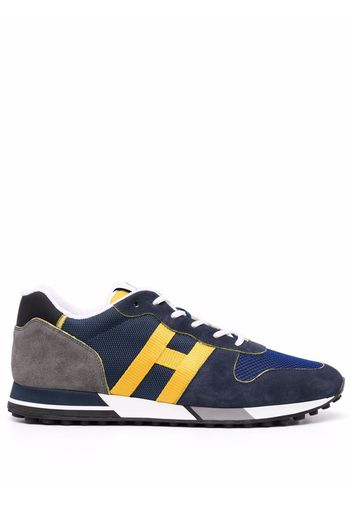 Hogan side logo-patch sneakers - Blu