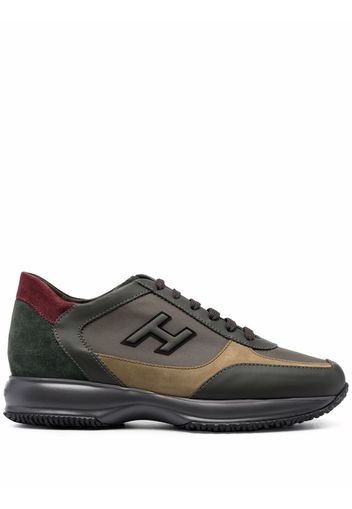 Hogan debossed logo low top sneakers - Verde