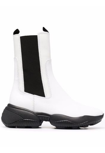 Hogan mid-calf leather boots - Bianco