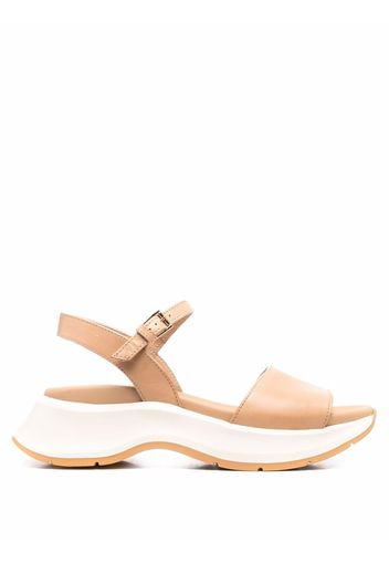 Hogan open-toe leather sandals - Toni neutri