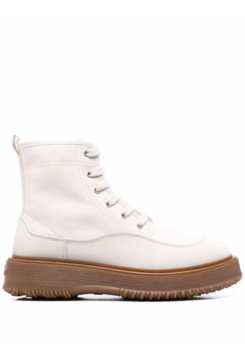 Hogan lace-up leather boots - Toni neutri