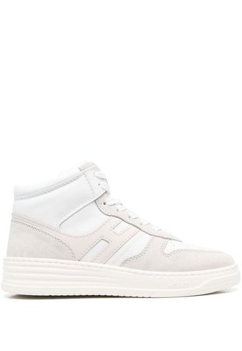 Hogan logo-patch high-top sneakers - Bianco