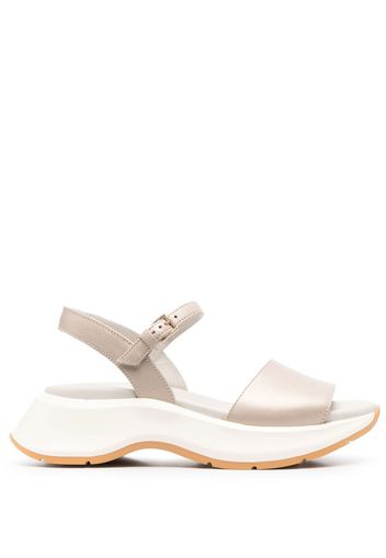 Hogan open-toe leather sandals - Toni neutri