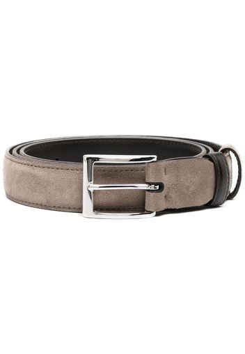 Hogan buckle-fastening suede belt - Marrone