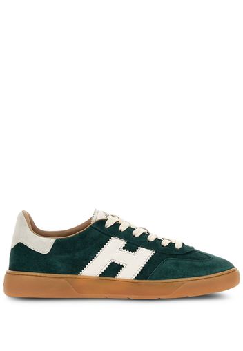 Hogan logo-patch leather sneakers - Verde