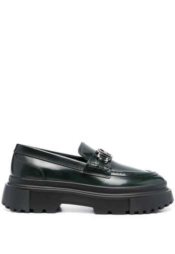 Hogan 40mm slip-on leather loafers - Verde