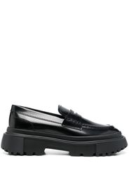 Hogan chunky leather loafers - Nero