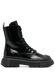 Hogan lace-up combat boots - Nero