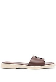 Hogan H638 flat leather sandals - Marrone