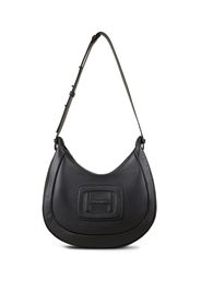 Hogan logo-embossed leather shoulder bag - Nero