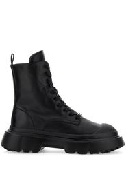 Hogan Anfibio leather lace-up boots - Nero