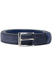 Hogan buckle-fastening suede belt - Blu