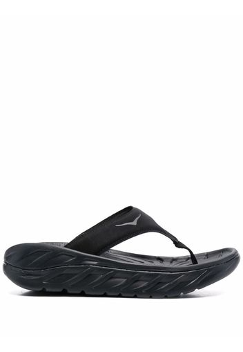 Hoka One One wedged flip flops - Nero