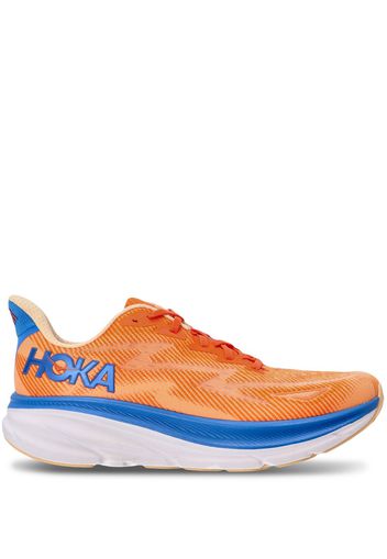 Hoka One One logo-patch sneakers - Vibrant Orange Impala