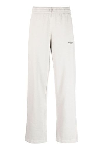 Holzweiler logo-print elasticated trousers - Grigio