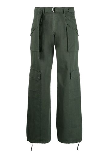 Holzweiler belted-waist cotton trousers - Verde