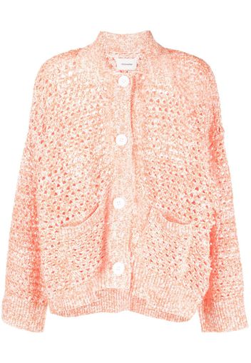 Holzweiler open-knit buttoned cardigan - Arancione