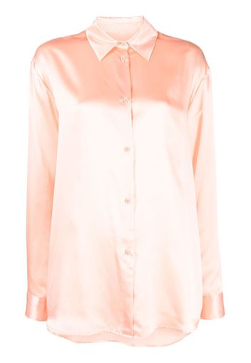 Holzweiler straight-point collar silk shirt - Rosa