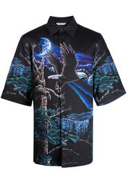 Holzweiler National-print short-sleeve shirt - Nero