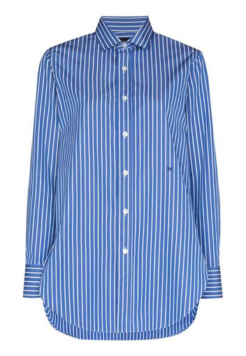 classic long stripe cotton shirt