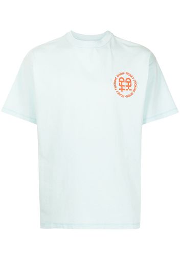 Honey Fucking Dijon logo-print cotton T-shirt - Blu