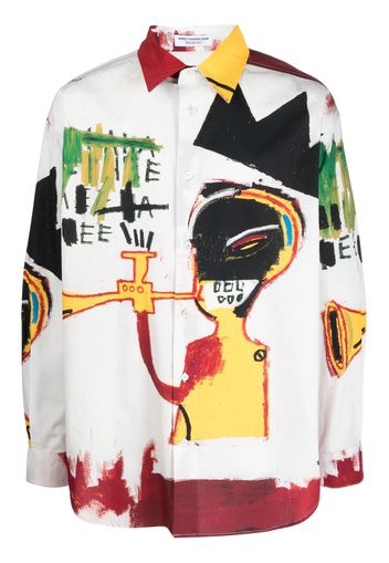 Honey Fucking Dijon illustration-print cotton shirt - Bianco