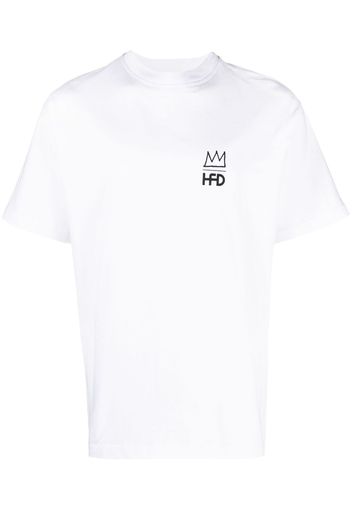 Honey Fucking Dijon x Basquiat logo-print cotton T-shirt - Bianco