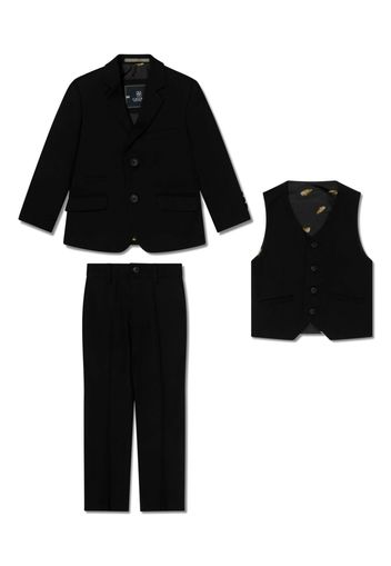 HOUSE OF CAVANI KIDS single-breasted three-piece suit - Nero