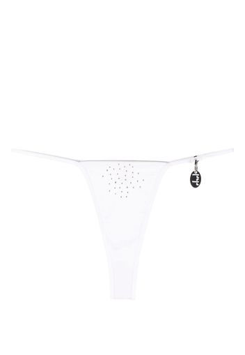 hrh crystal-embellished high bikini bottoms - Bianco