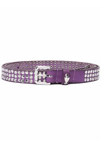 Htc Los Angeles studded buckle leather belt - Viola