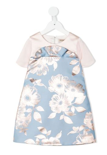 Hucklebones London floral print bow detail dress - Blu