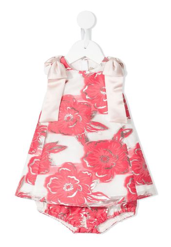 Hucklebones London floral-print flared dress - Rosa