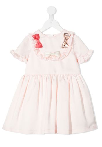 Hucklebones London bow-detail flared dress - Rosa