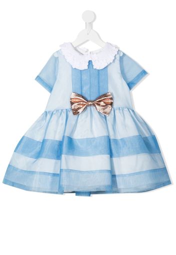 Hucklebones London bow-detail flared dress - Blu