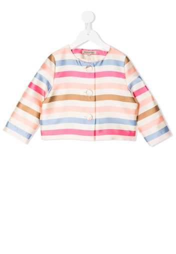 Hucklebones London bow-detail striped jacket - Toni neutri