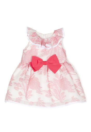 Hucklebones London bow-detail graphic-print dress - Rosa