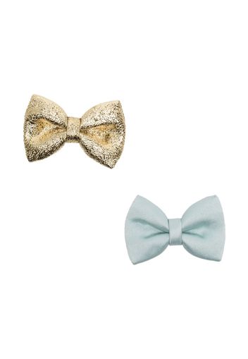 Hucklebones London bow hair clip set - Blu