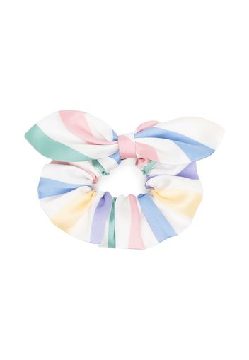 Hucklebones London bow-detail striped scrunchie - Multicolore