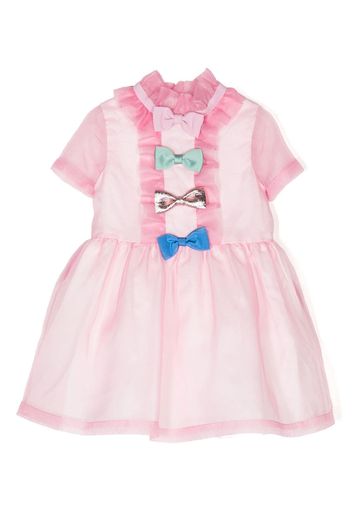 Hucklebones London Multi Bow Bodice Dress - Rosa