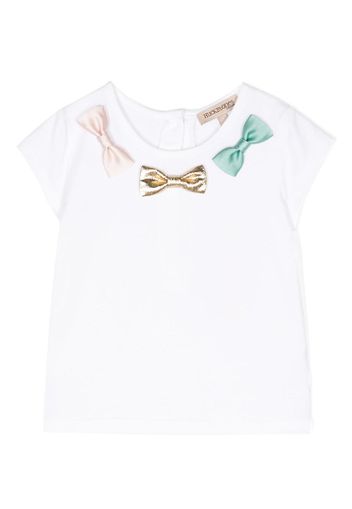 Hucklebones London T-shirt con fiocco - Bianco