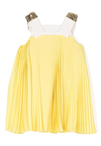 Hucklebones London bow-detail pleated dress - Giallo