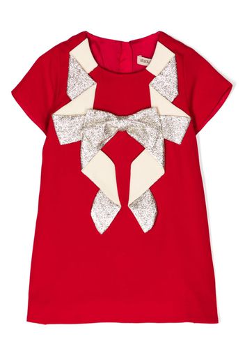 Hucklebones London bow-detail short-sleeve dress set - Rosso