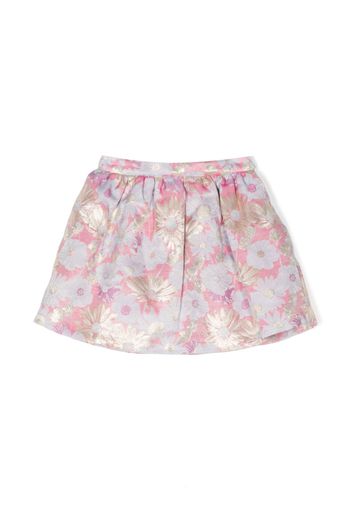 Hucklebones London floral-print pleated skirt - Rosa